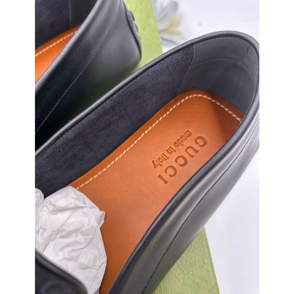 Men's Gucci interlocking G driver loafers size 8.5 fits 9 US made in Italy - Picture 5 of 9